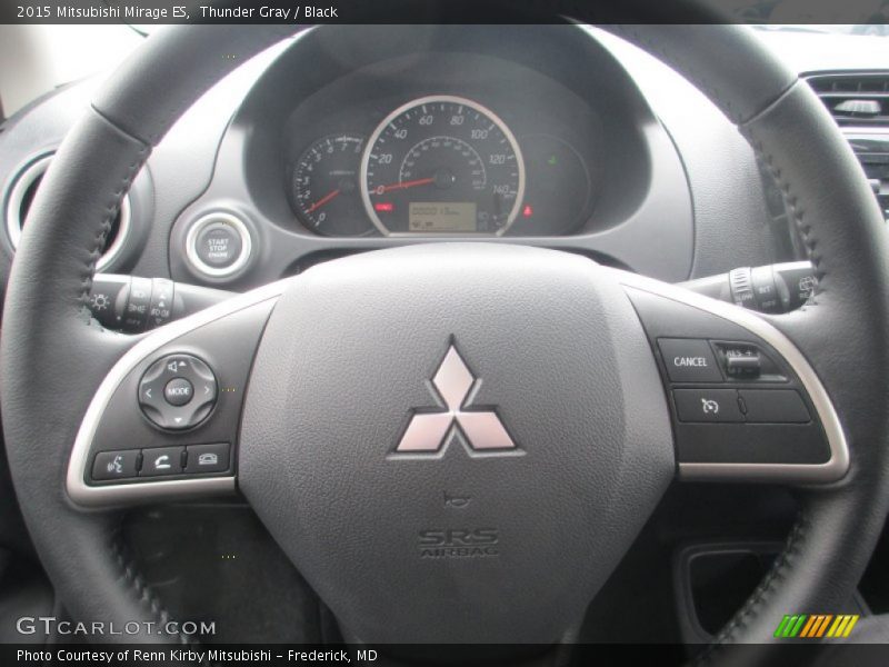 Thunder Gray / Black 2015 Mitsubishi Mirage ES