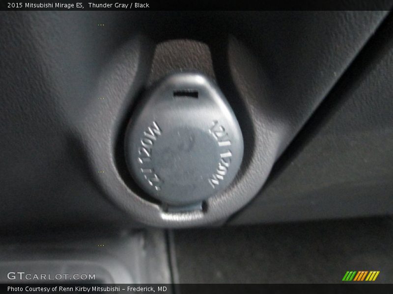 Thunder Gray / Black 2015 Mitsubishi Mirage ES