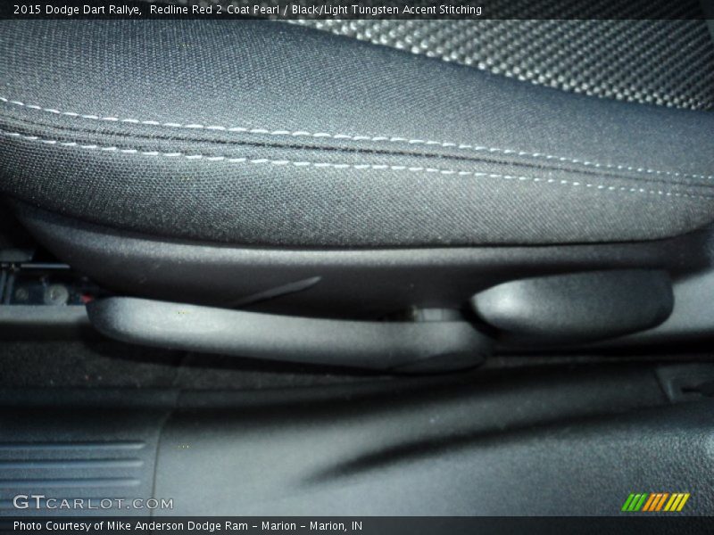 Redline Red 2 Coat Pearl / Black/Light Tungsten Accent Stitching 2015 Dodge Dart Rallye