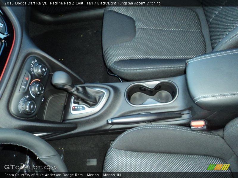 Redline Red 2 Coat Pearl / Black/Light Tungsten Accent Stitching 2015 Dodge Dart Rallye