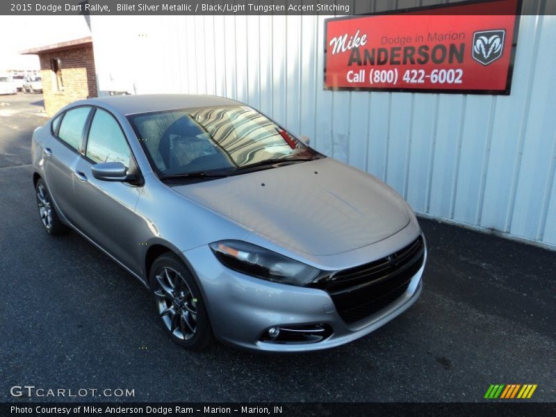 Billet Silver Metallic / Black/Light Tungsten Accent Stitching 2015 Dodge Dart Rallye