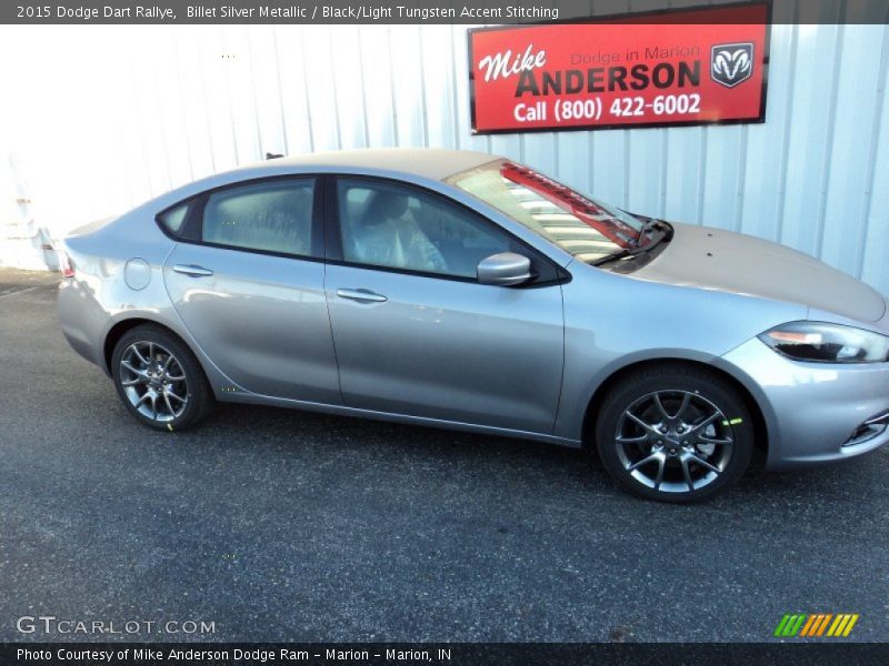 Billet Silver Metallic / Black/Light Tungsten Accent Stitching 2015 Dodge Dart Rallye