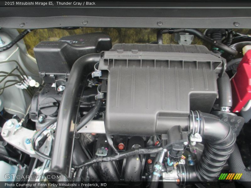 Thunder Gray / Black 2015 Mitsubishi Mirage ES
