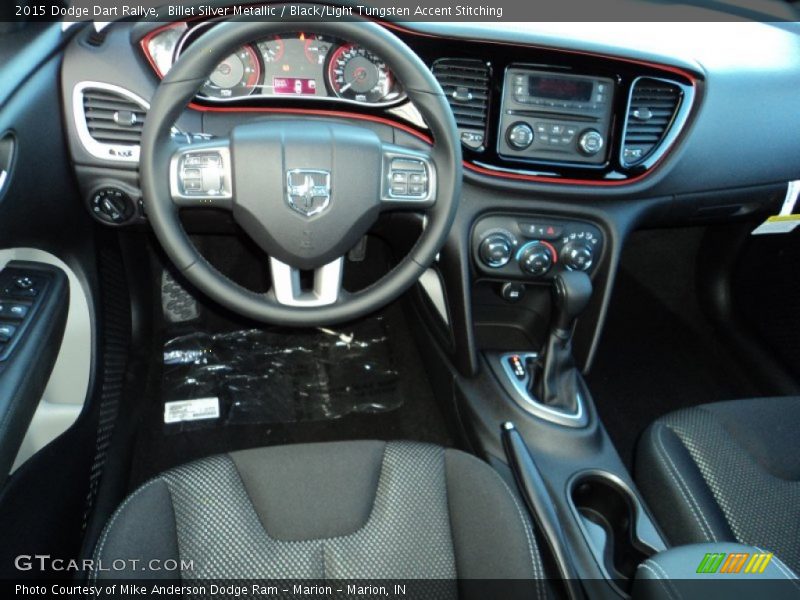 Billet Silver Metallic / Black/Light Tungsten Accent Stitching 2015 Dodge Dart Rallye