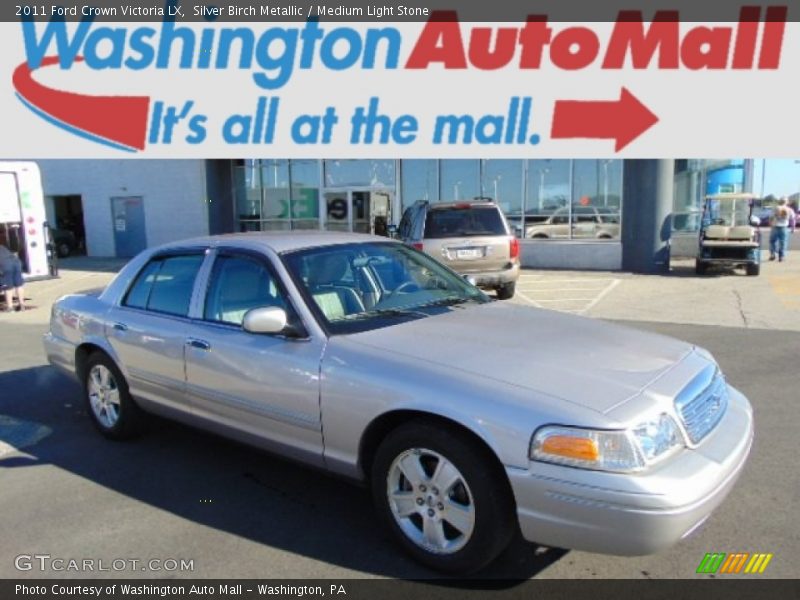 Silver Birch Metallic / Medium Light Stone 2011 Ford Crown Victoria LX
