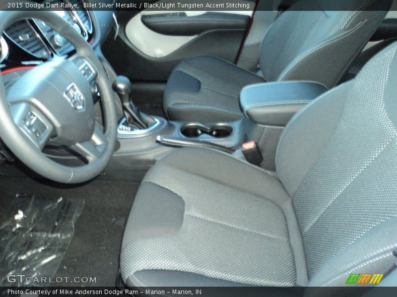 Billet Silver Metallic / Black/Light Tungsten Accent Stitching 2015 Dodge Dart Rallye