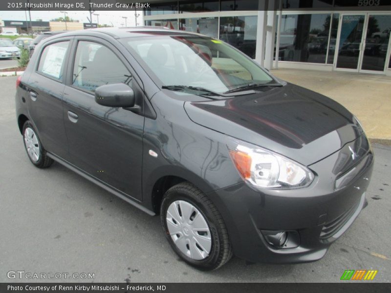 Thunder Gray / Black 2015 Mitsubishi Mirage DE