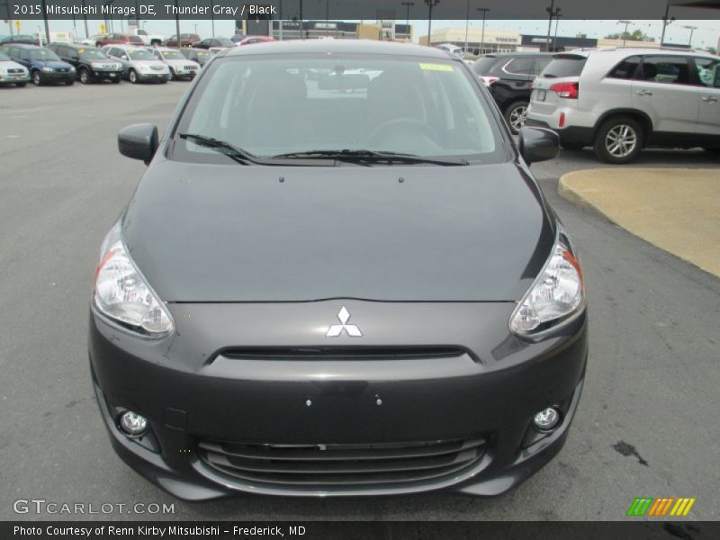 Thunder Gray / Black 2015 Mitsubishi Mirage DE