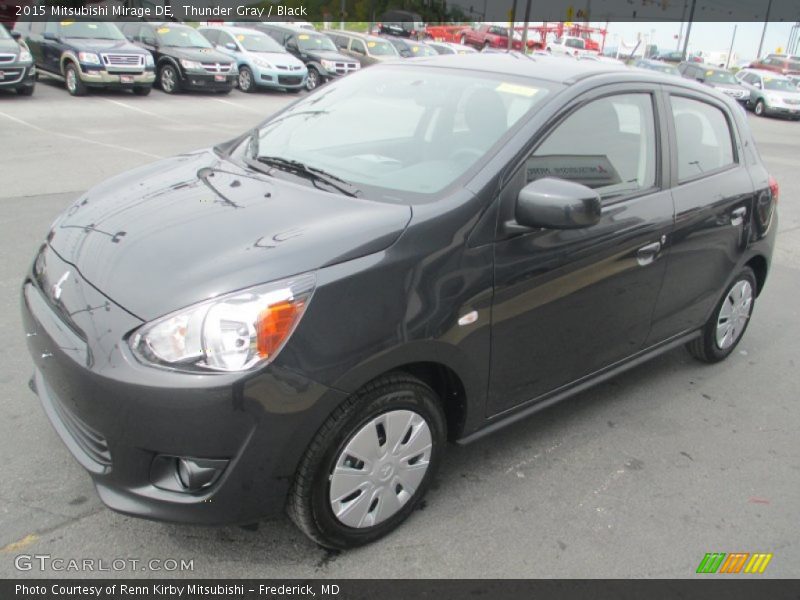 Thunder Gray / Black 2015 Mitsubishi Mirage DE