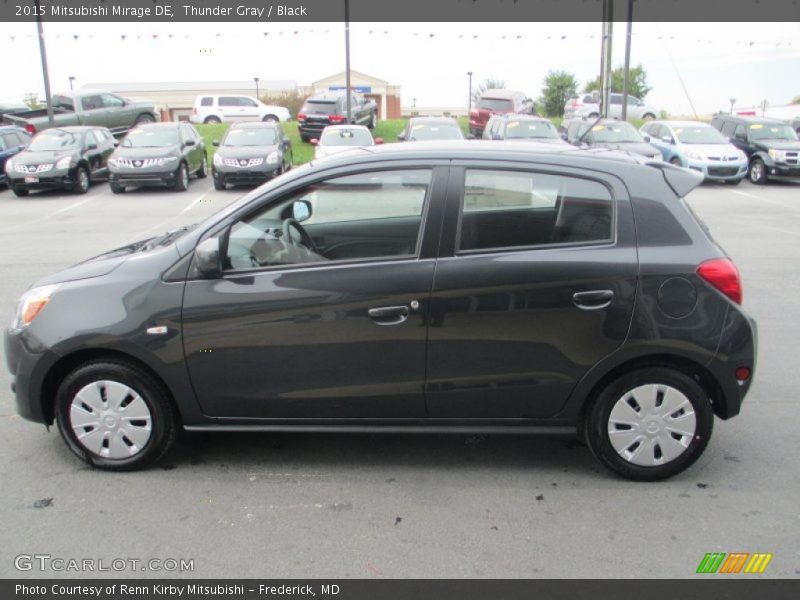 Thunder Gray / Black 2015 Mitsubishi Mirage DE