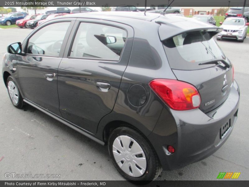 Thunder Gray / Black 2015 Mitsubishi Mirage DE