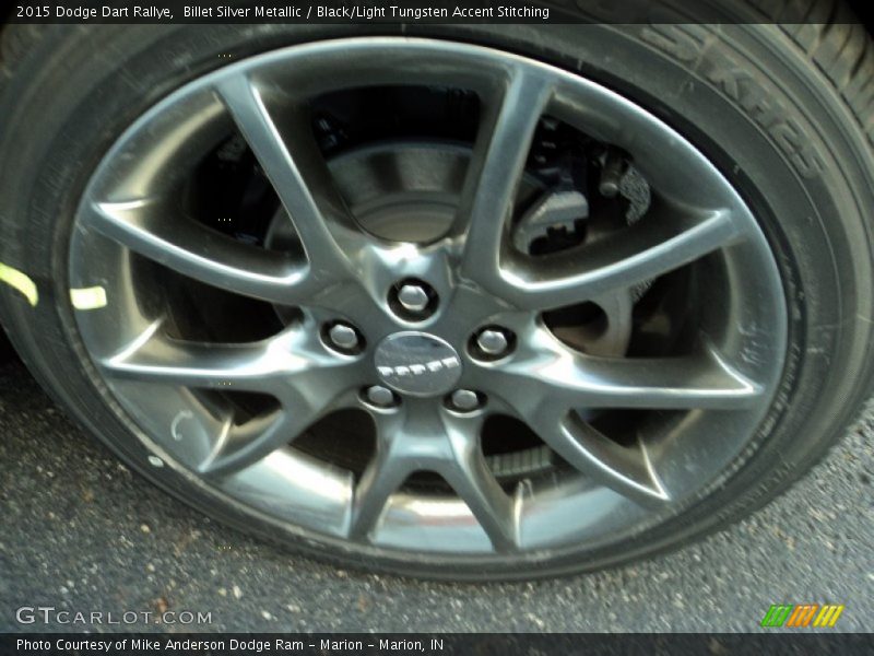 Billet Silver Metallic / Black/Light Tungsten Accent Stitching 2015 Dodge Dart Rallye
