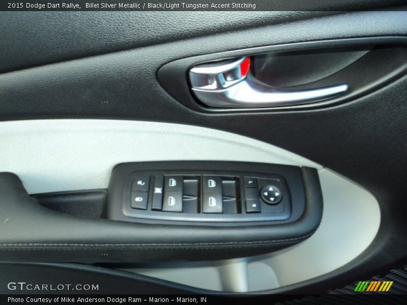 Billet Silver Metallic / Black/Light Tungsten Accent Stitching 2015 Dodge Dart Rallye