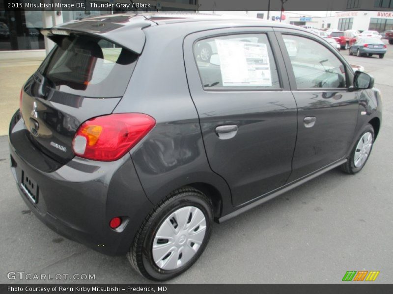 Thunder Gray / Black 2015 Mitsubishi Mirage DE