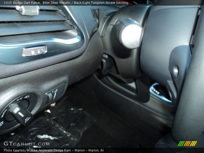 Billet Silver Metallic / Black/Light Tungsten Accent Stitching 2015 Dodge Dart Rallye