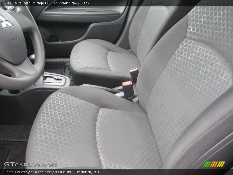 Thunder Gray / Black 2015 Mitsubishi Mirage DE