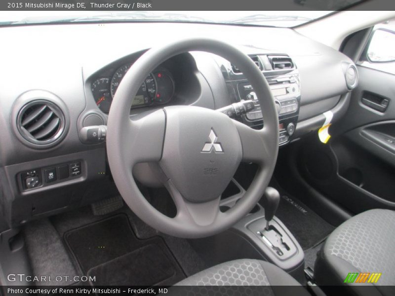 Thunder Gray / Black 2015 Mitsubishi Mirage DE