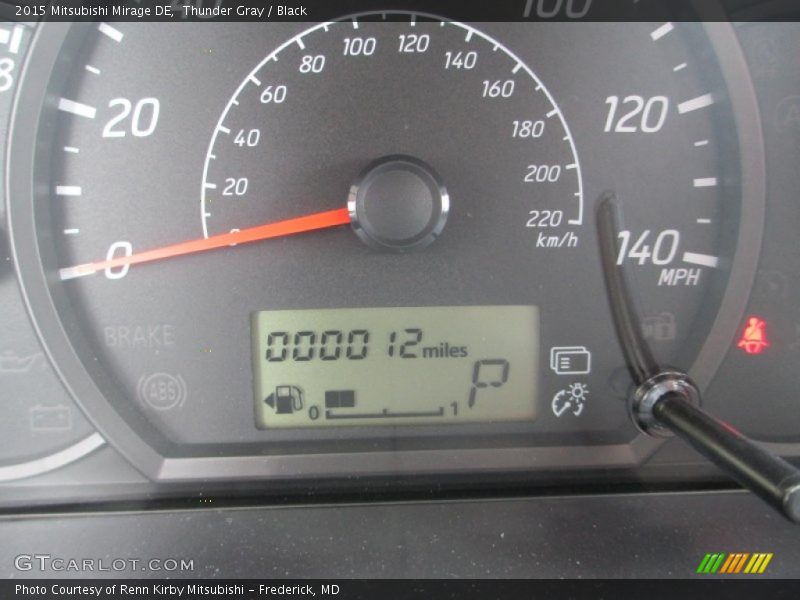 Thunder Gray / Black 2015 Mitsubishi Mirage DE