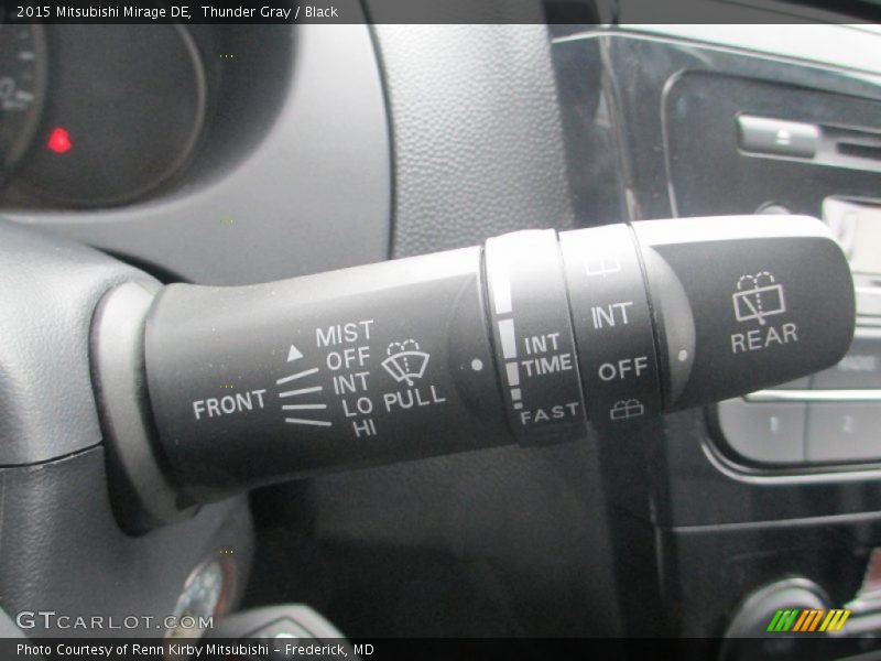 Thunder Gray / Black 2015 Mitsubishi Mirage DE