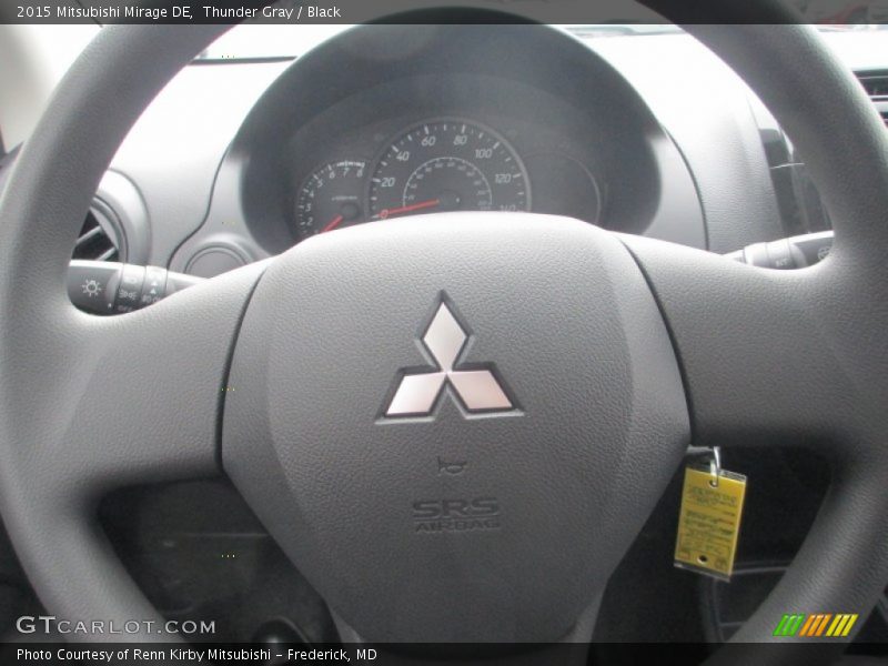 Thunder Gray / Black 2015 Mitsubishi Mirage DE