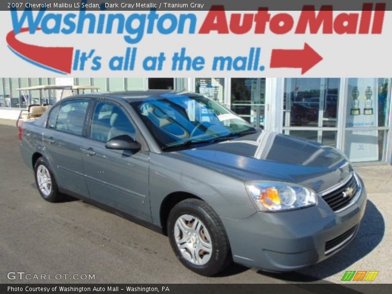 Dark Gray Metallic / Titanium Gray 2007 Chevrolet Malibu LS Sedan
