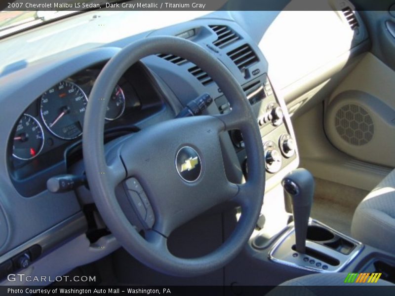 Dark Gray Metallic / Titanium Gray 2007 Chevrolet Malibu LS Sedan