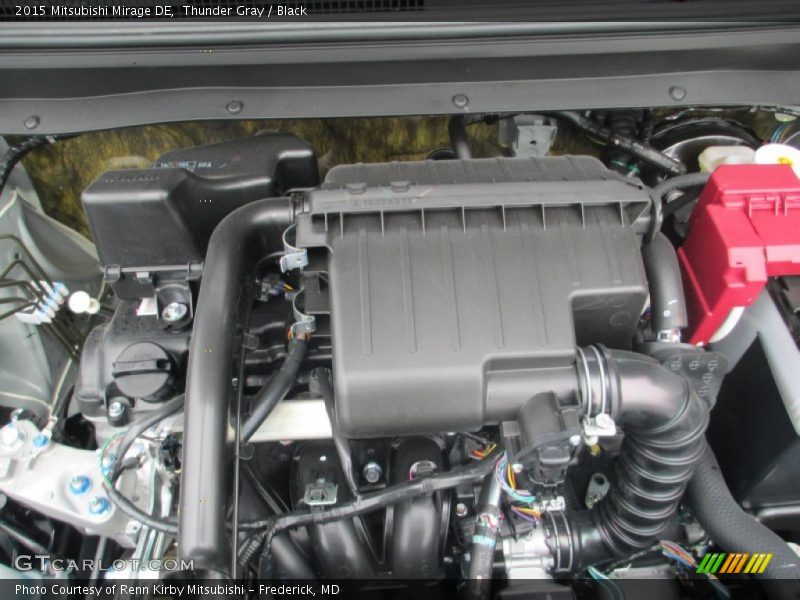 Thunder Gray / Black 2015 Mitsubishi Mirage DE