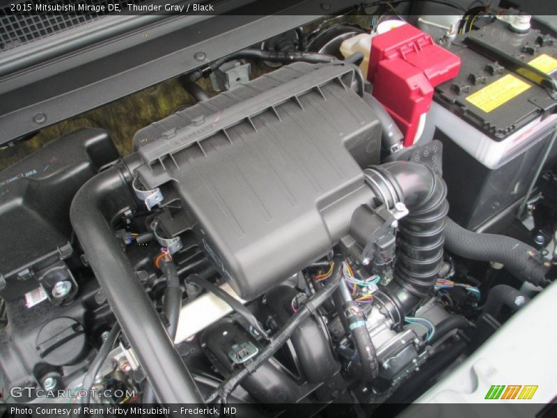 Thunder Gray / Black 2015 Mitsubishi Mirage DE