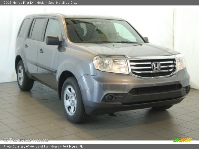 Modern Steel Metallic / Gray 2015 Honda Pilot LX