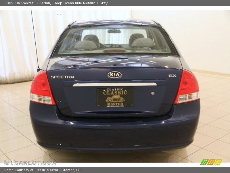 Deep Ocean Blue Metallic / Gray 2009 Kia Spectra EX Sedan