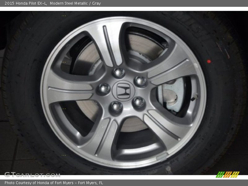 Modern Steel Metallic / Gray 2015 Honda Pilot EX-L