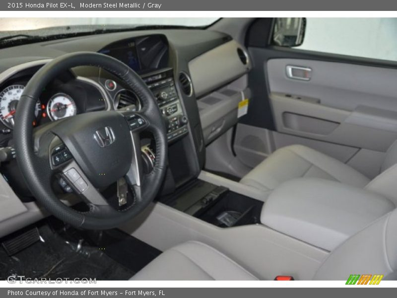 Modern Steel Metallic / Gray 2015 Honda Pilot EX-L