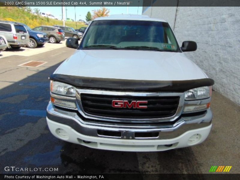 Summit White / Neutral 2003 GMC Sierra 1500 SLE Extended Cab 4x4