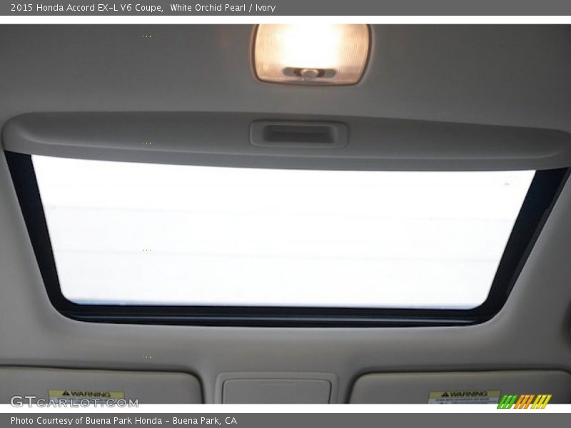 White Orchid Pearl / Ivory 2015 Honda Accord EX-L V6 Coupe