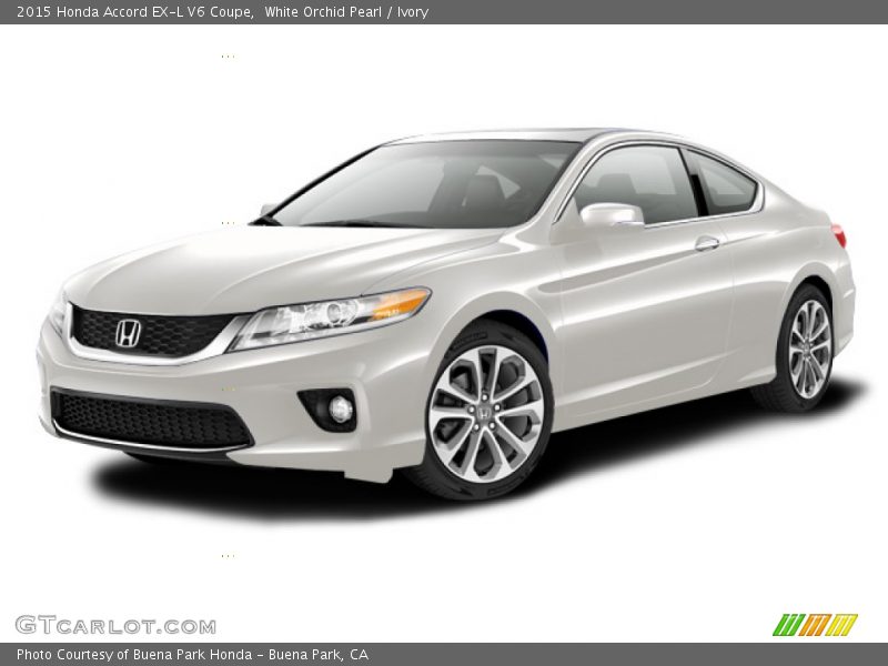 White Orchid Pearl / Ivory 2015 Honda Accord EX-L V6 Coupe