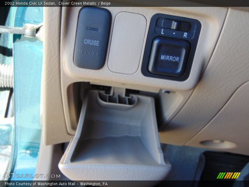 Clover Green Metallic / Beige 2002 Honda Civic LX Sedan