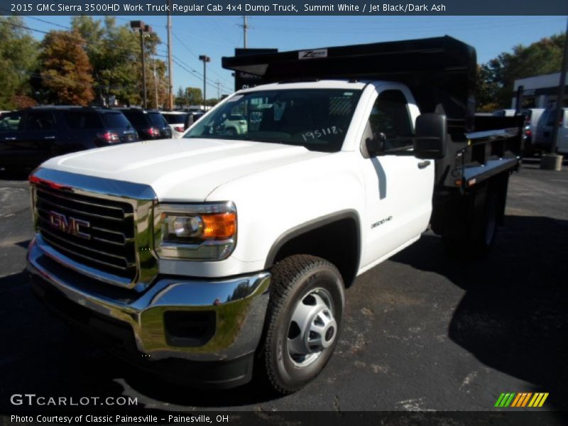 Summit White / Jet Black/Dark Ash 2015 GMC Sierra 3500HD Work Truck Regular Cab 4x4 Dump Truck