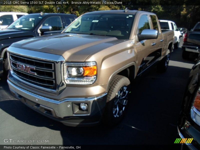 Bronze Alloy Metallic / Cocoa/Dune 2015 GMC Sierra 1500 SLT Double Cab 4x4