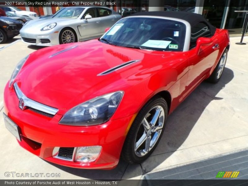 Chili Pepper Red / Black 2007 Saturn Sky Red Line Roadster