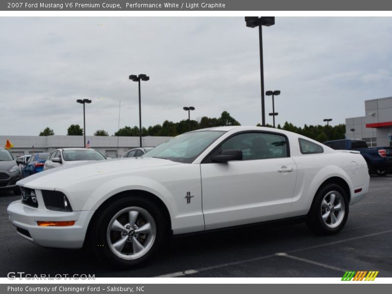 Performance White / Light Graphite 2007 Ford Mustang V6 Premium Coupe