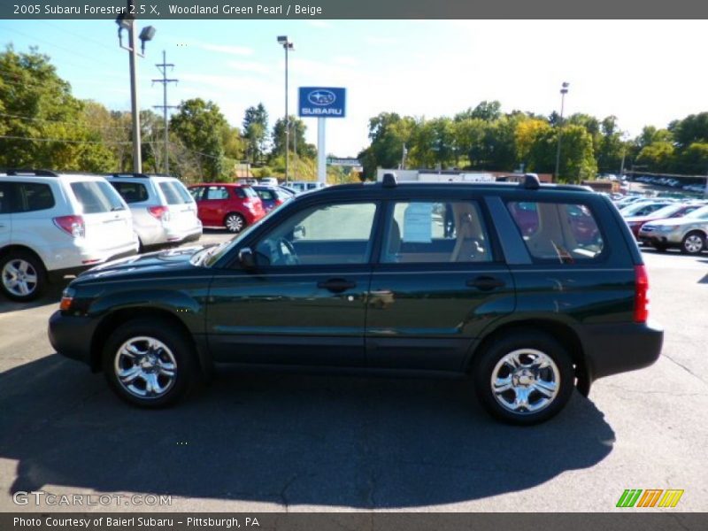 Woodland Green Pearl / Beige 2005 Subaru Forester 2.5 X