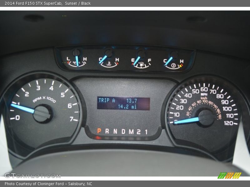 Sunset / Black 2014 Ford F150 STX SuperCab