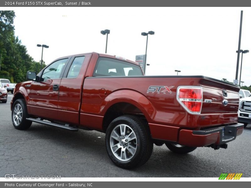 Sunset / Black 2014 Ford F150 STX SuperCab