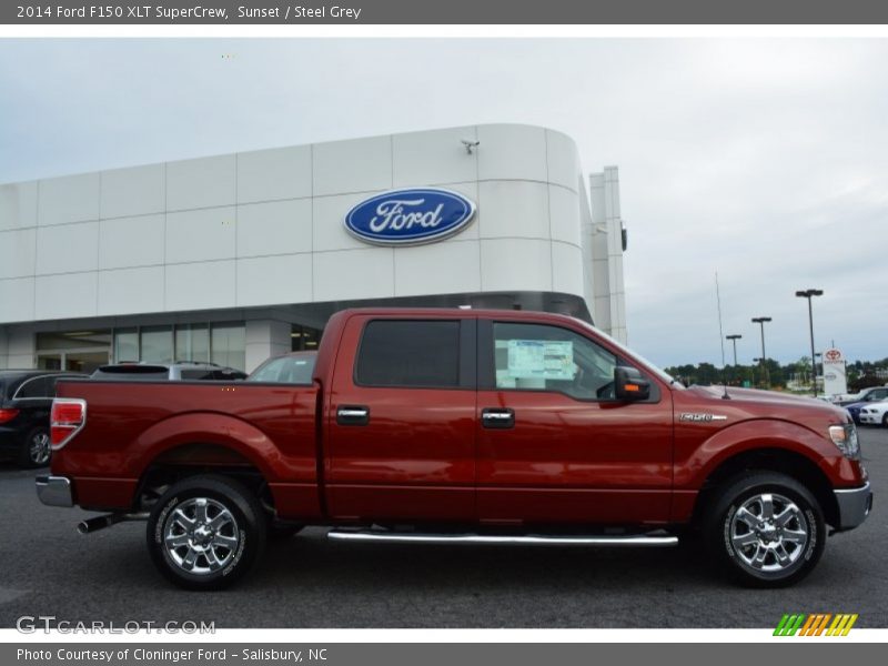 Sunset / Steel Grey 2014 Ford F150 XLT SuperCrew