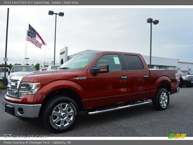 Sunset / Steel Grey 2014 Ford F150 XLT SuperCrew