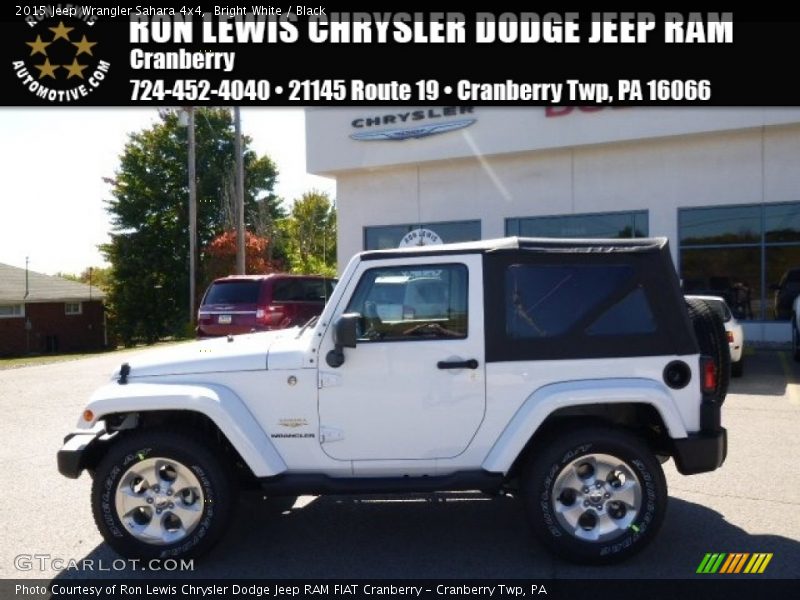 Bright White / Black 2015 Jeep Wrangler Sahara 4x4