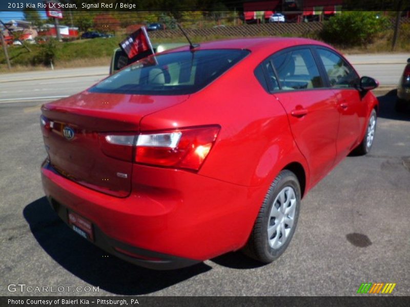 Signal Red / Beige 2013 Kia Rio LX Sedan