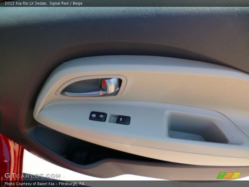 Signal Red / Beige 2013 Kia Rio LX Sedan