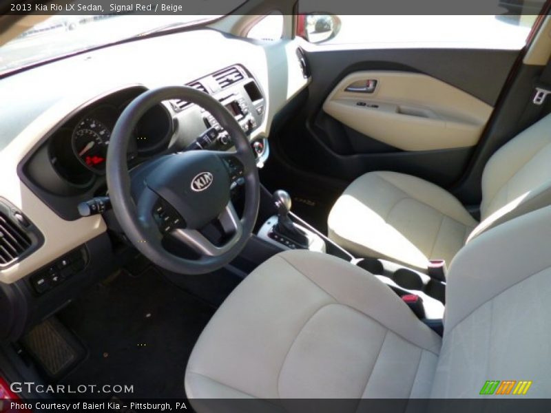 Signal Red / Beige 2013 Kia Rio LX Sedan