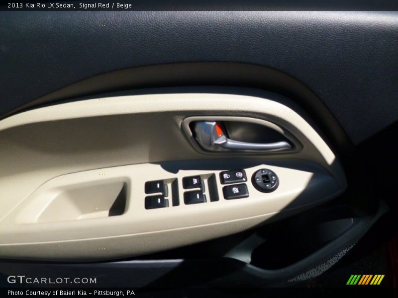 Signal Red / Beige 2013 Kia Rio LX Sedan